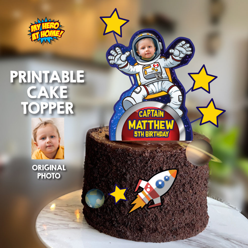 10-teiliges Astronauten-Tortendeko-Set – Für Weltraum-Kindergeburtstag Mit Planeten & Cake Topper