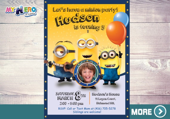 Minions Birthday Invitation, Minions Virtual Party, Minions Birthday Parade, Minions Digital Invitation, Minions Party Invite. 045 Il_570xn
