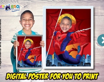 Custom Spiderman-poster, Spiderman-decoratie, Spiderman-cadeaus, Spiderman-feestdecor, Spiderman-slaapkamer, Spider-Man-muur. 470