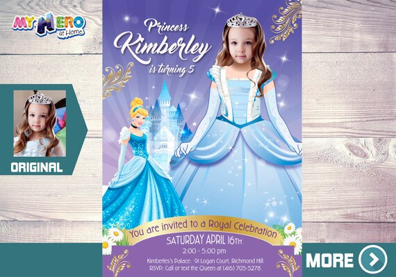 Cinderella Invitation. Cinderella Birthday Invitation. Cinderella Themed Party Ideas. Turn your little girl in the adorable Cinderella. 262 Il_570xn