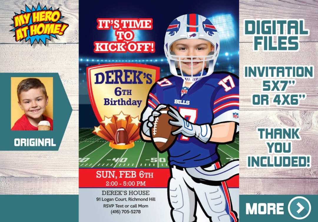 Personalized Bills Birthday Invitation With Photo (thank You / Favor ...