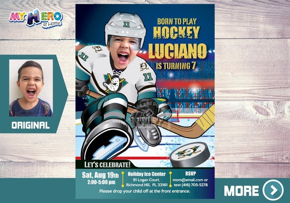 The Mighty Ducks Invitation. Mighty Ducks Party Ideas. Hockey Birthday Invitation. The Mighty Ducks Birthday. Hockey Game Birthday. 336 Il_570xn
