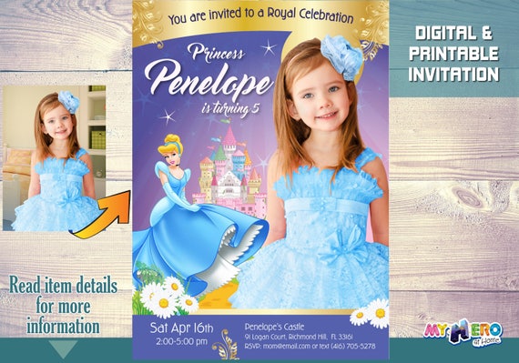 Cinderella Birthday Invitation. Make your little girl the star of her Cinderella Party. Cinderella Party Ideas. Cinderella Birthday. 258 Il_570xn