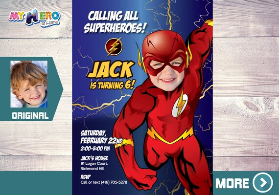 Flash Party. Flash Invitation. Flash Birthday. Get here in a Flash Party. Turn your boy into Flash for his unique Birthday Invitation. 151 Il_570xn