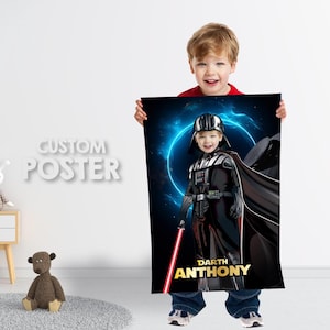 Póster de Darth Vader con foto Regalo personalizado de Darth Vader Impresión de regalo de Darth Vader Decoración de pared de Darth Vader Impresión Regalo de Darth Vader 2256PG