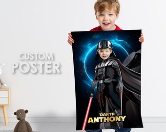 Poster of Star Wars Customized with kid as Darth Vader, Printable gifts. 2256PG