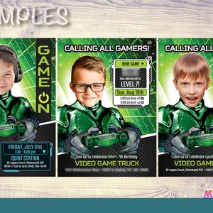 Gamers Party Invitation, Video gamers Theme Party, Game On Birthday Invitation, Video Gamers Birthday, Gamers Digital Invitation, 432C image 6