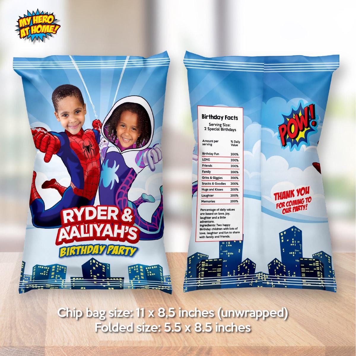 Snacks Rappers Design Spidey and Gwen Stacy Chip Bags With Photos, Spiderman and Ghost Snacks ...