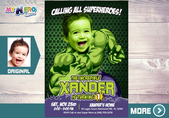 Hulk 1st Invitation. Hulk First Birthday. Baby Hulk Birthday. Avengers 1st Birthday. Superhero 1st Birthday. Baby Hulk Party Decor. 089B Il_570xn
