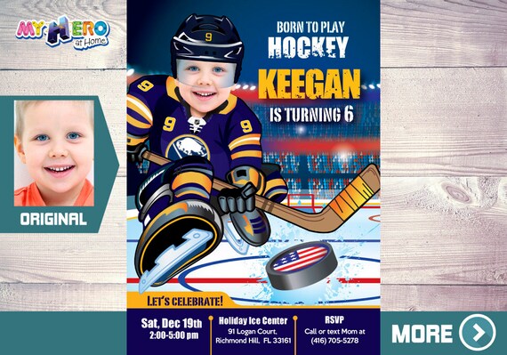 Buffalo Sabres Invitation. Hockey Birthday Invitations. Buffalo Sabres Party. Ice Hockey Birthday Invitation. Buffalo Sabres Birthday. 335 Il_570xn