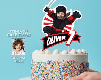 Cake Scene Ninjas, Pre Cut Edible Icing Sheet, Ninja Cake, Cute