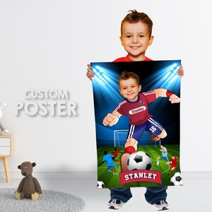 Soccer Gifts with photo, Printable Soccer gifts, Personalized Soccer poster, Soccer decor, Printable gifts of football with photo. 2241PG