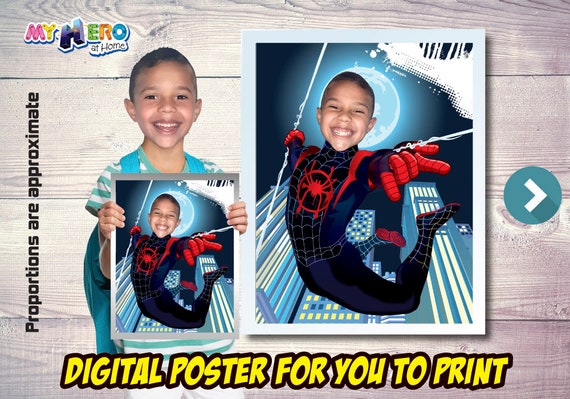 Spider-Verse Poster, Spider-Verse Decoration, Miles Morales Art, Spider-Verse Gifts, Miles Morales Gifts, Miles Morales Poster. 471 Il_570xn