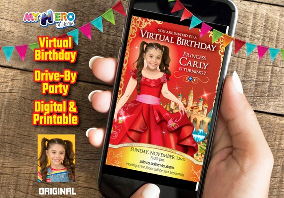 Princess Elena of Avalor Virtual Birthday Invitation, Elena of Avalor Digital Invitation, Princess Elena of Avalor Photo Invitation. 248CV Il_570xn