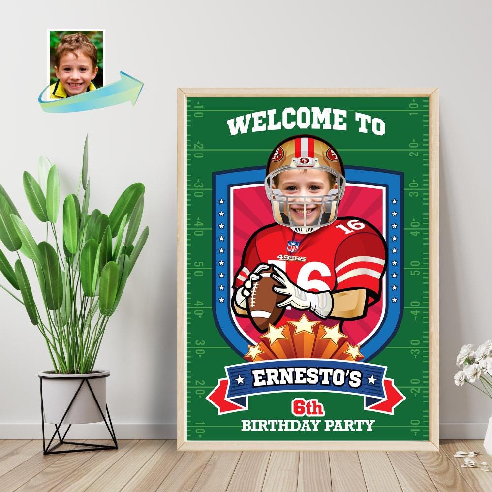 Welcome Kick Its Game Time Welcome Party Sign, Welcome to All Football Fans Party ...