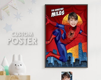 Spiderman-poster, Spiderman-muur, Spiderman-feestdecor, Spiderman-cadeaus, Spiderman-decoratie, Spiderman-achtergrond. 595