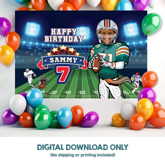 2 striscioni fotografici personalizzati con scritta Happy Birthday