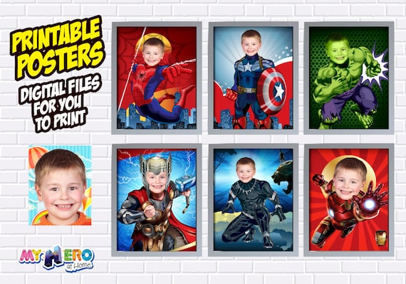 Avengers Posters of Hulk, Spiderman, Ironman, Thor, Captain America and Black Panther, Avengers Decoration, Avengers Gifts Fans. 461 Il_570xn