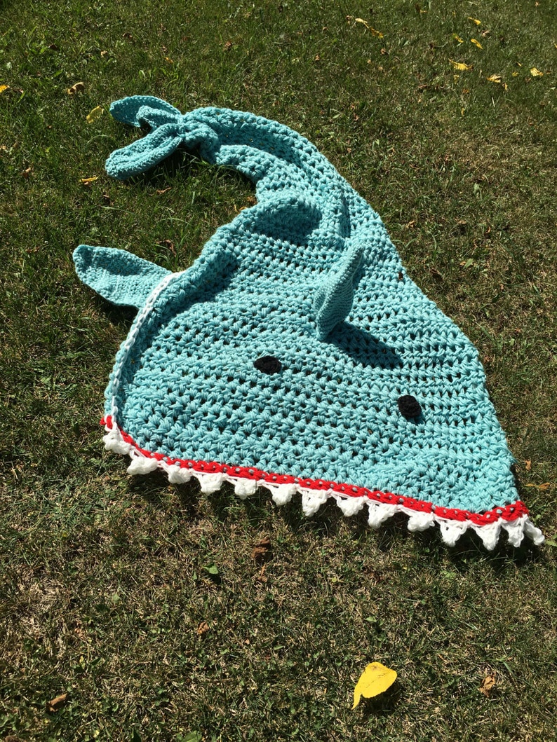 Shark Blanket Adult/Teen Size, Soft green, Shark Week image 6
