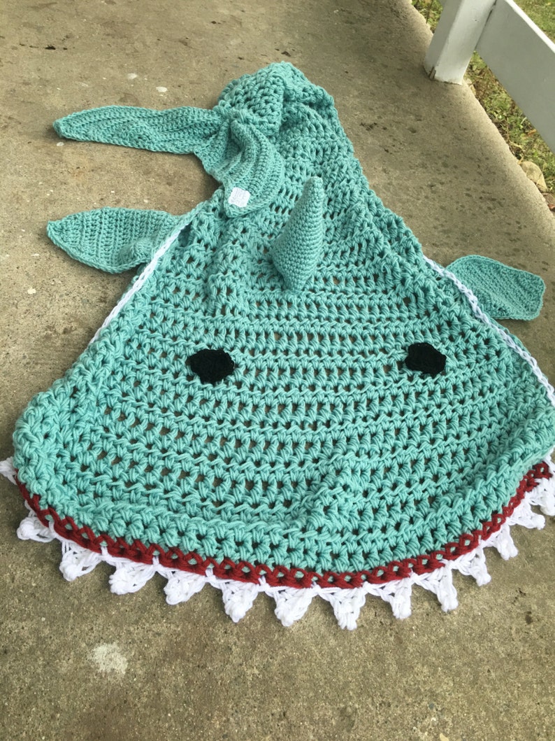 Shark Blanket Adult/Teen Size, Soft green, Shark Week image 1