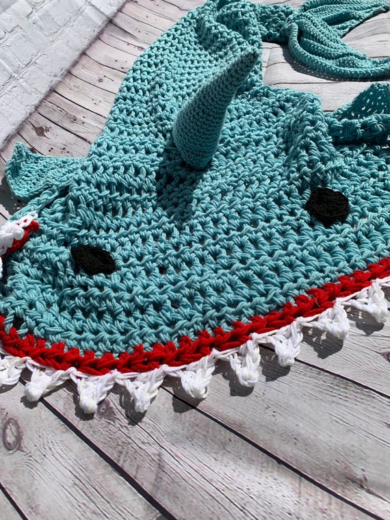 Shark Blanket adult/teen Size, Soft Green, Shark Week 