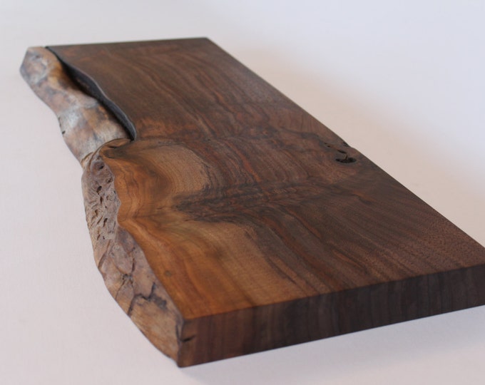 Black Walnut Live Edge Floating Shelf Item 107 Complete With Etsy