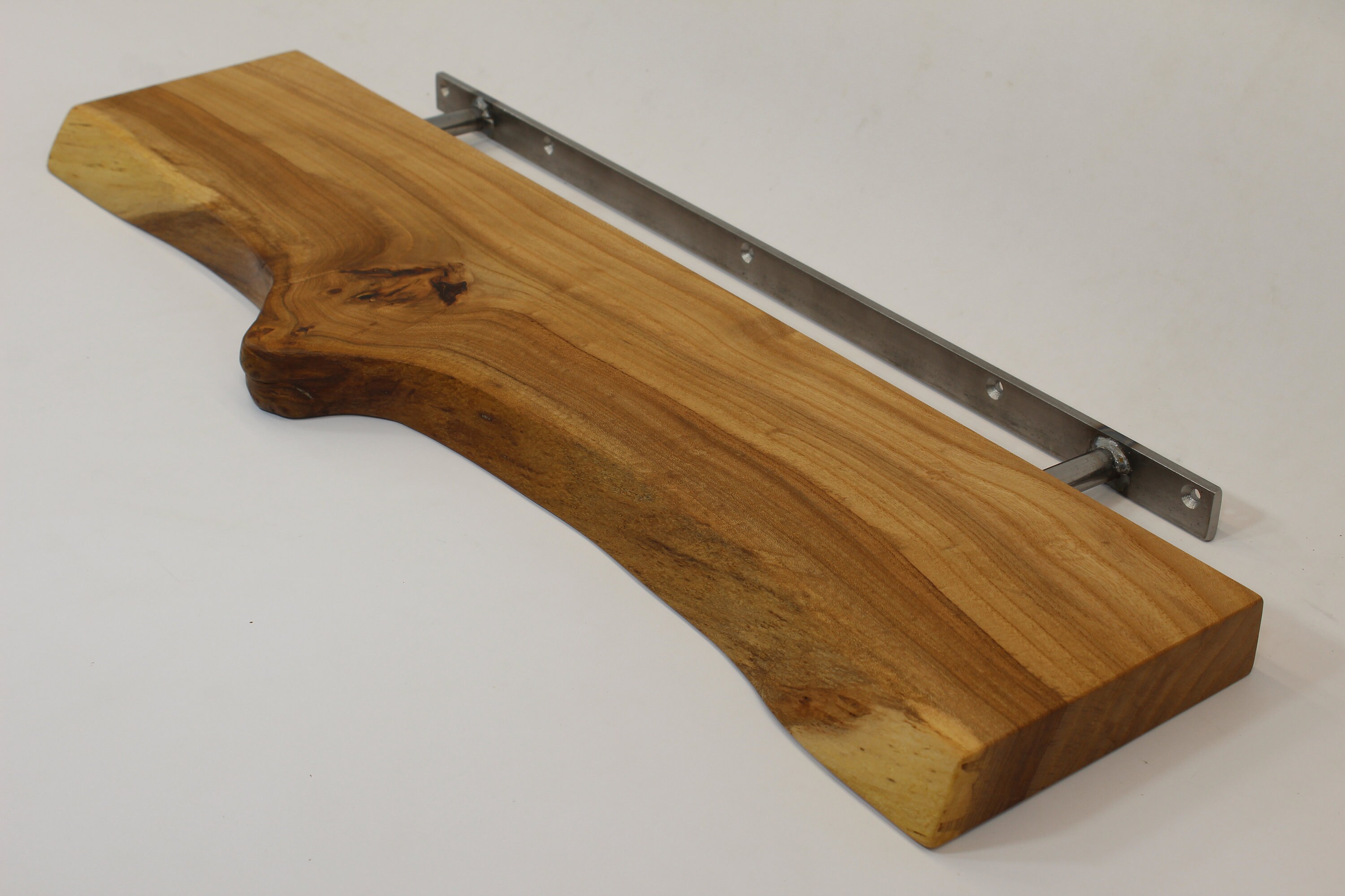 Elm Live edge floating shelf Item 784 Complete with Mounting Etsy