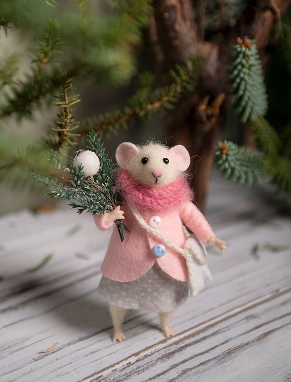 Wool Felt Mouse Ornaments