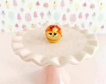 Kawaii Pancake Charm - Hotcakes with Butter and Syrup or Berries - Miniature Food Jewelry