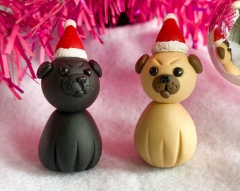 クリスマス BAH HUMPUG パグ 木製 クリスマス デコレーション