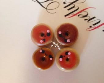 Kawaii Donut Charm - Cute Clay Doughnut Jewelry - Planner, Backpack or Zipper Decoration