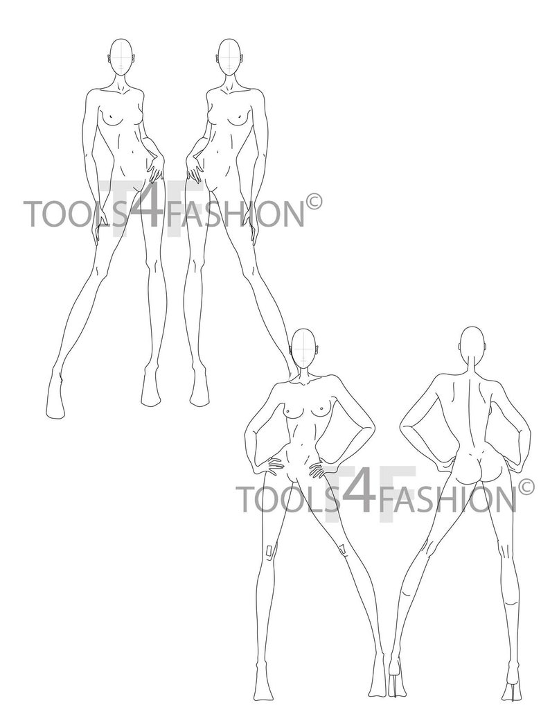 MEGA BUNDLE fashion templates 25 poses50 figures total Bonus hairstylesfaceseyewear!