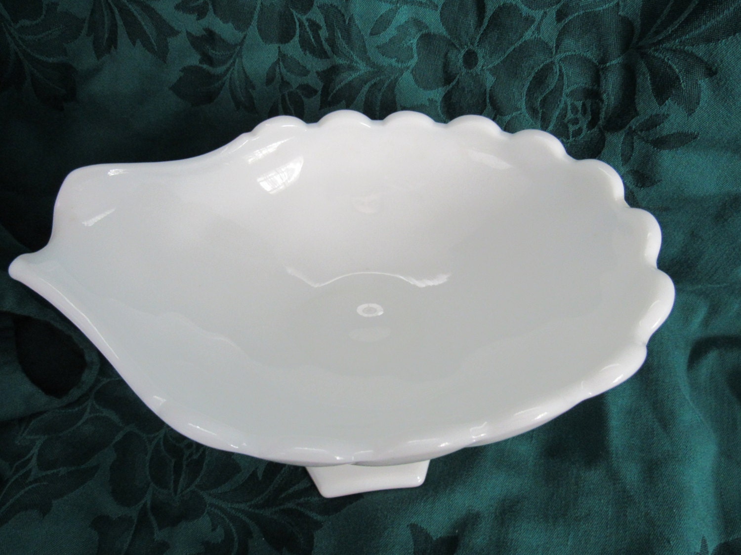 Westmoreland Dolphin and Seashell Milk Glass Compote Etsy