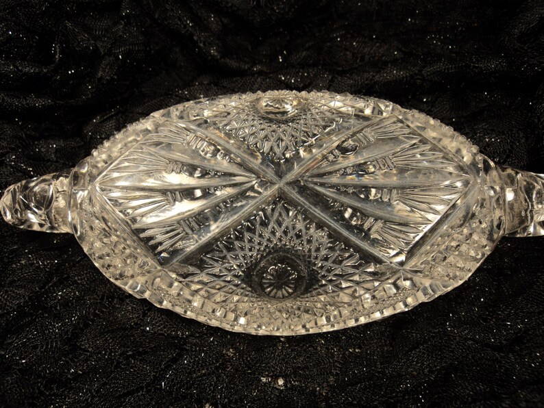 Imperial Nucut Glass Pickle Dish