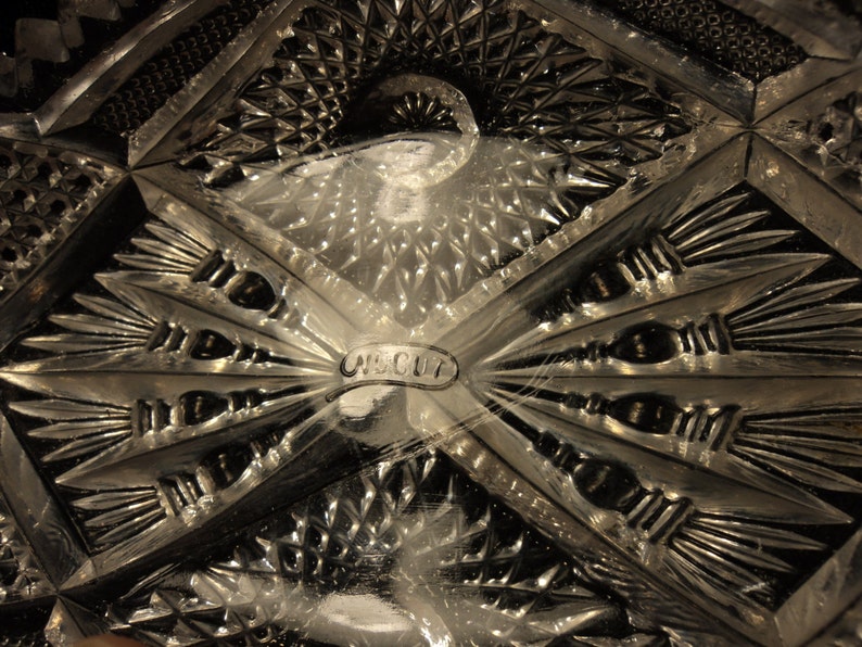 Imperial Nucut Glass Pickle Dish