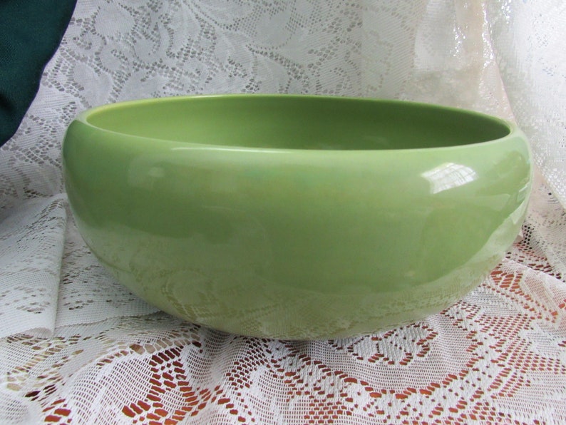 MIdCentury Vintage Pacific Pottery Green Mixing Bowl USA Pottery