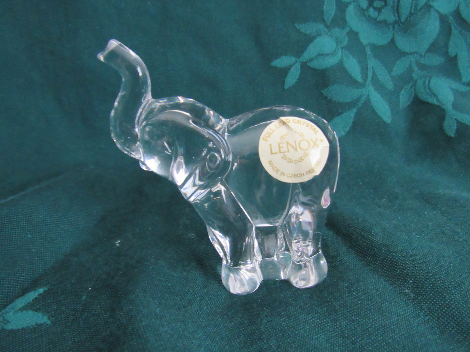 Vintage Lenox Lead Crystal Elephant Czech Republic Etsy