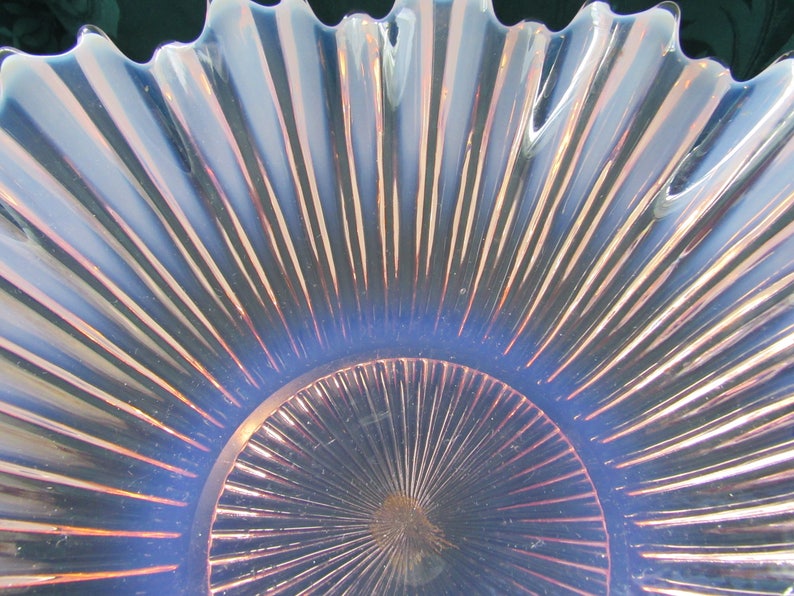 Vintage Fostoria Pink Opalescent Heirloom Glass Bowl