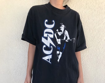 ヴィンテージ 1990-1991 AC/DC ツアー T シャツ / バック・イン