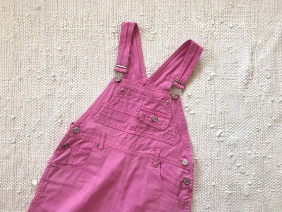 90s Vintage Pink Denim Overalls // Kids // Denim S