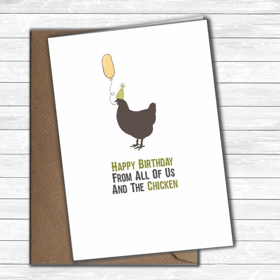 Joyeux Anniversaire De La Poule Les Voeux Danniversaire De Etsy