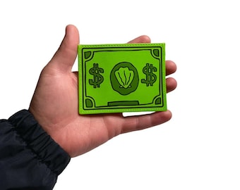 ドル財布、クールでユニークな財布、面白い財布、手作り財布、彼へのプレゼント、スポンジボブ ドル財布