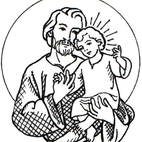 St. Josef und das Jesuskind (Kreis) Stempel