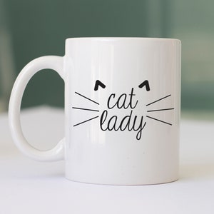 Cat Lady, Cat Mom, Cat Dad, Cat Mama, Cat Coffee Cup, Cat lover gift, Cat Themed Gift, Gifts for her, Funny Cat Mug, Ceramic Mug, Cat Decor
