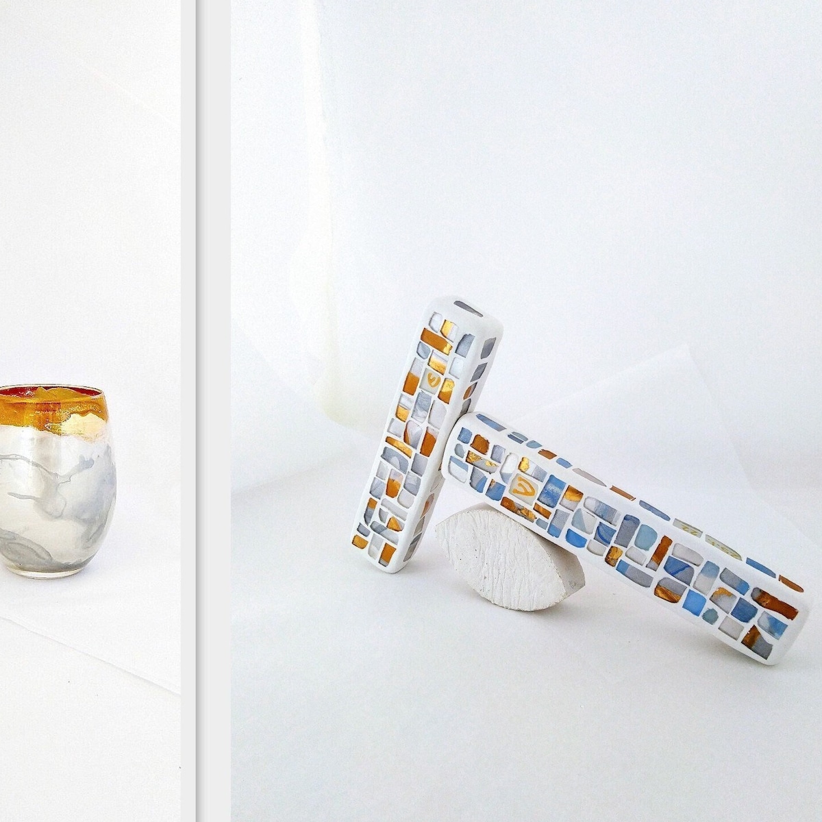 Wedding Breaking Glass Mezuzah Kit, Color Customization Chuppah Glass to Break, Mezuzah Glass Shards, Jewish Couple Wedding Keepsake Gift - Etsy