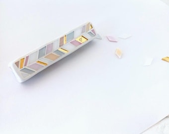 Mezuzah case a Jewish housewarming gift, Modern Judaica, Geometric Mezuzah, Passover decoration, Jewish holidays gift, kids mezuzah