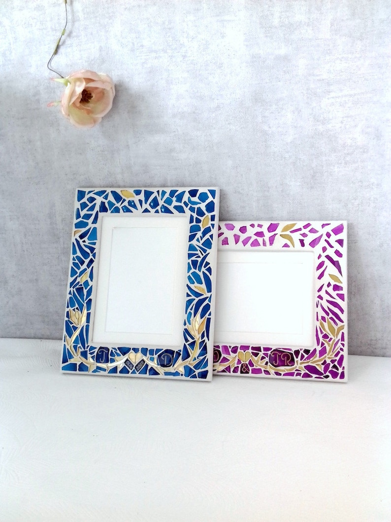 Chuppah glass shards Mosaic Picture Frame Jewish wedding Etsy