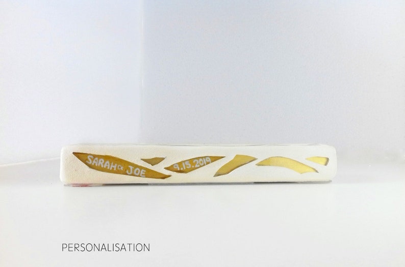 Mezuzah Case Jewish Housewarming Gift Gold Shin Concrete Etsy