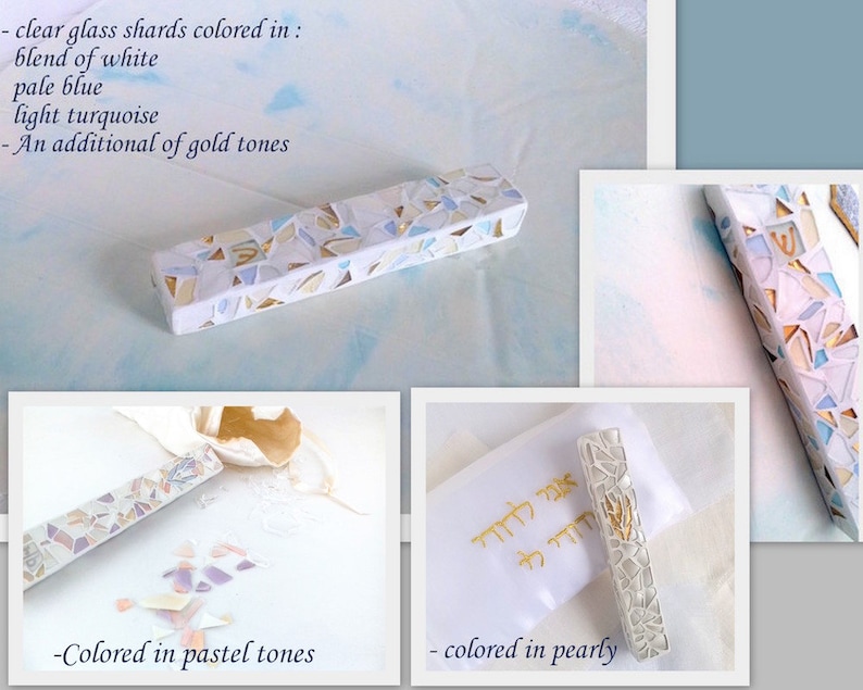 Mezuzah case Wedding glass shards mezuzah Jewish wedding Etsy