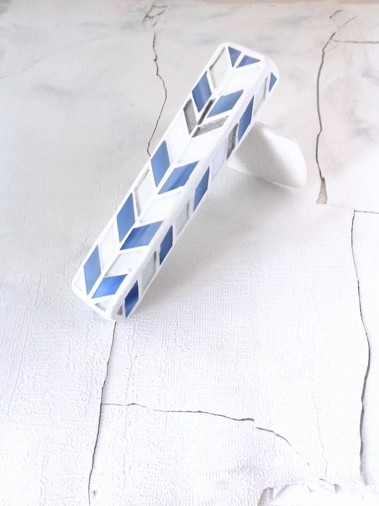 Mezuzah, Judaica Géométrique Moderne, Cadeau de Mariage Juif, Mezuzah Grise Minimaliste, Décor Juif 